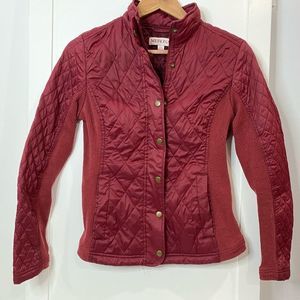 Red Quilt Patterned Jacket Size Small